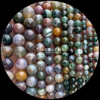 Bentuk Bulat Batu permata manik-manik Berbagai Warna Agate India Unakite Crystal Healing Stone Strands manik longgar untuk kebutuhan pembuatan perhiasan Anda