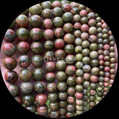 Bentuk Bulat Batu permata manik-manik Berbagai Warna Agate India Unakite Crystal Healing Stone Strands manik longgar untuk kebutuhan pembuatan perhiasan Anda