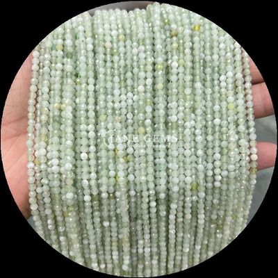 Batu permata alami manik-manik potong bulat kristal penyembuhan berfacet Batu permata mini lumut Agate kepingan salju Obsidian Berbagai untaian manik longgar Ideal untuk aksesoris buatan tangan