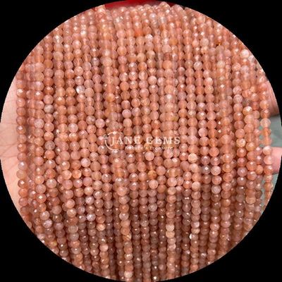 Batu permata alami manik-manik potong bulat kristal penyembuhan berfacet Batu permata mini lumut Agate kepingan salju Obsidian Berbagai untaian manik longgar Ideal untuk aksesoris buatan tangan