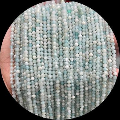 Bentuk Bulat Batu permata berwarna-warni Natural Crystal Healing Rose Quartz, Lapis Lazuli Faceted Loose Bead Strands untuk Perhiasan DIY