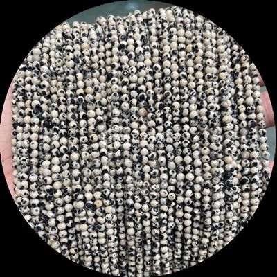Tingkatkan pembuatan perhiasan DIY Anda dengan permata manik bulat dan batu permata alami berbagai kristal alami batu penyembuhan dalmatian jasper tourmaline longgar mini faceted manik benang