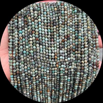 Tingkatkan pembuatan perhiasan DIY Anda dengan permata manik bulat dan batu permata alami berbagai kristal alami batu penyembuhan dalmatian jasper tourmaline longgar mini faceted manik benang