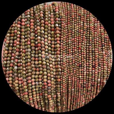 Manik-manik batu permata alami terbaik berbagai kristal batu penyembuhan hijau aventurine unakite dan lebih mini berfaceted bebas manik-manik benang untuk kebutuhan B2B Anda