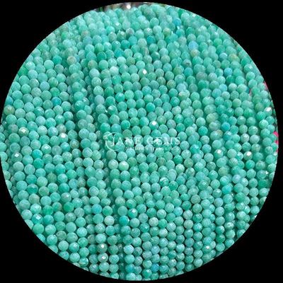 Natural Gemstone Manik-manik Amazonite Hitam Rutilated Kuarsa Varios Jenis Kristal Mini Faceted Loose Manik-manik Berbagai warna'persyaratan